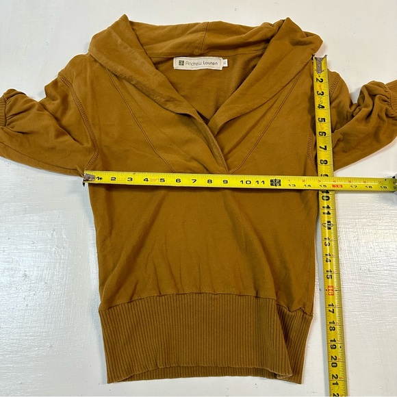 andrew lauren top size xs dark mustard super pretty - Picture 6 of 11